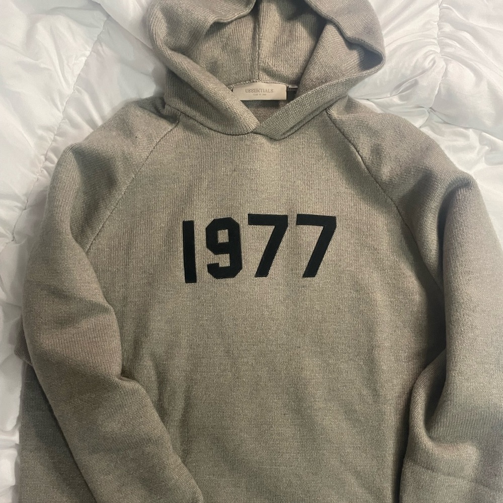 essentials knitted hoodie